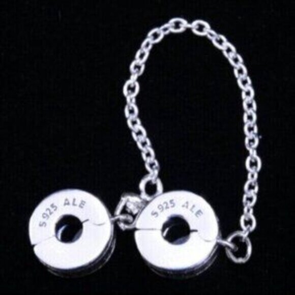 NEW Pandora Safety Chain Clip Bracelet Charm - Picture 4 of 5